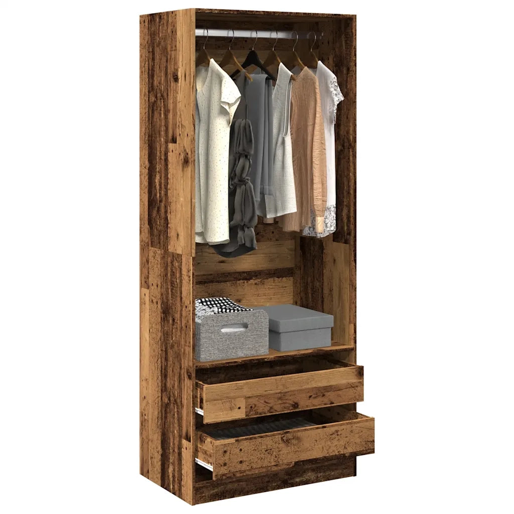 Armadio Legno Antico 80x50x200 cm in Legno Multistrato CFW3045722