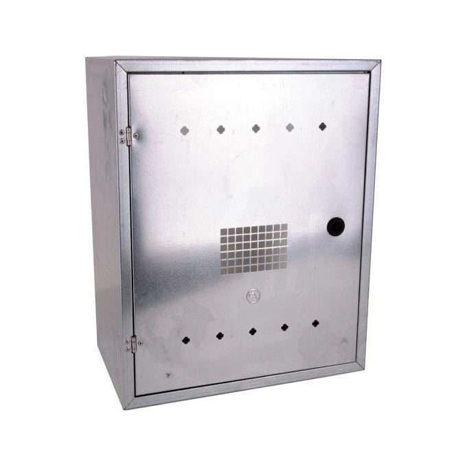 Preziosa 1047467 Cassetta Metano 50x70 cm con Lamiera Zincata 0,8 mm Cerniere Acciaio Inox Chiusura Sicurezza Fori Ventilazione colore Grigio