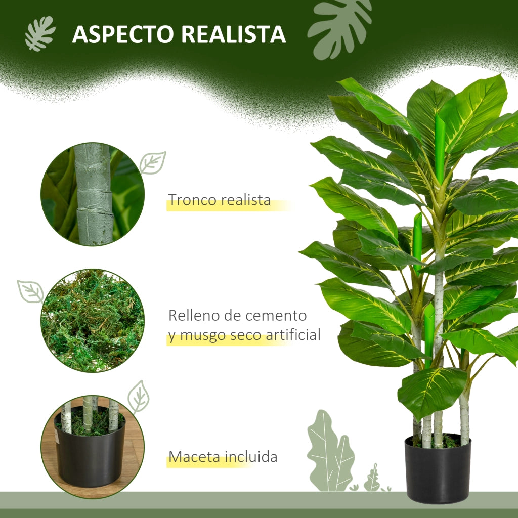 Pianta Artificiale per Interni ¨C Minimal ¨C Verde in Cemento 95 cm