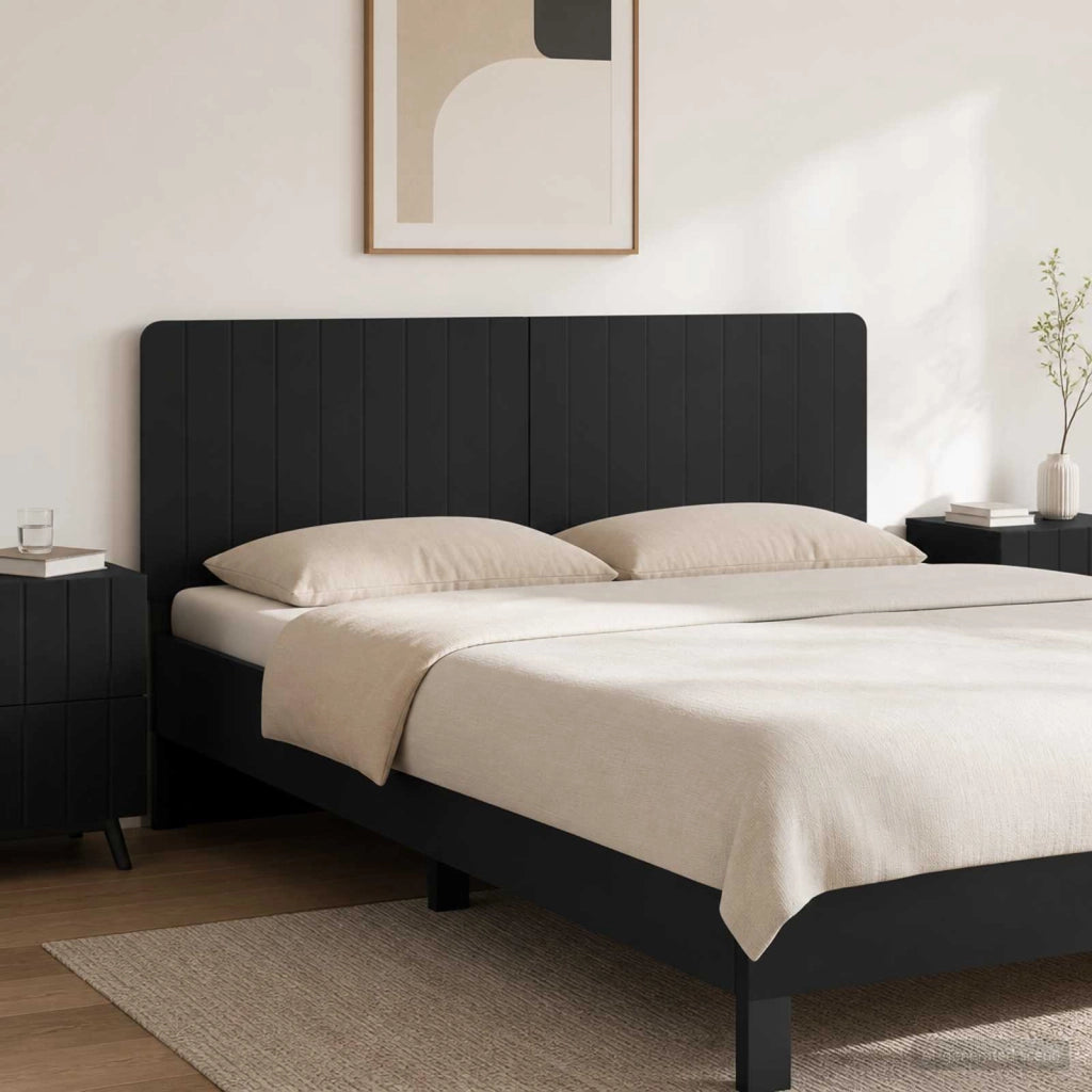 Testiera da Muro ZWOLLE Nero Legno ingegnerizzato 896516