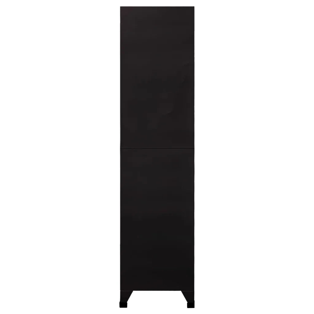 Armadietto con Serratura Nero 90x45x180 cm in Acciaio 339798