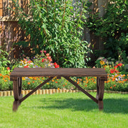 Panca da giardino rustica in legno 98 x 50 x 39,5 cm