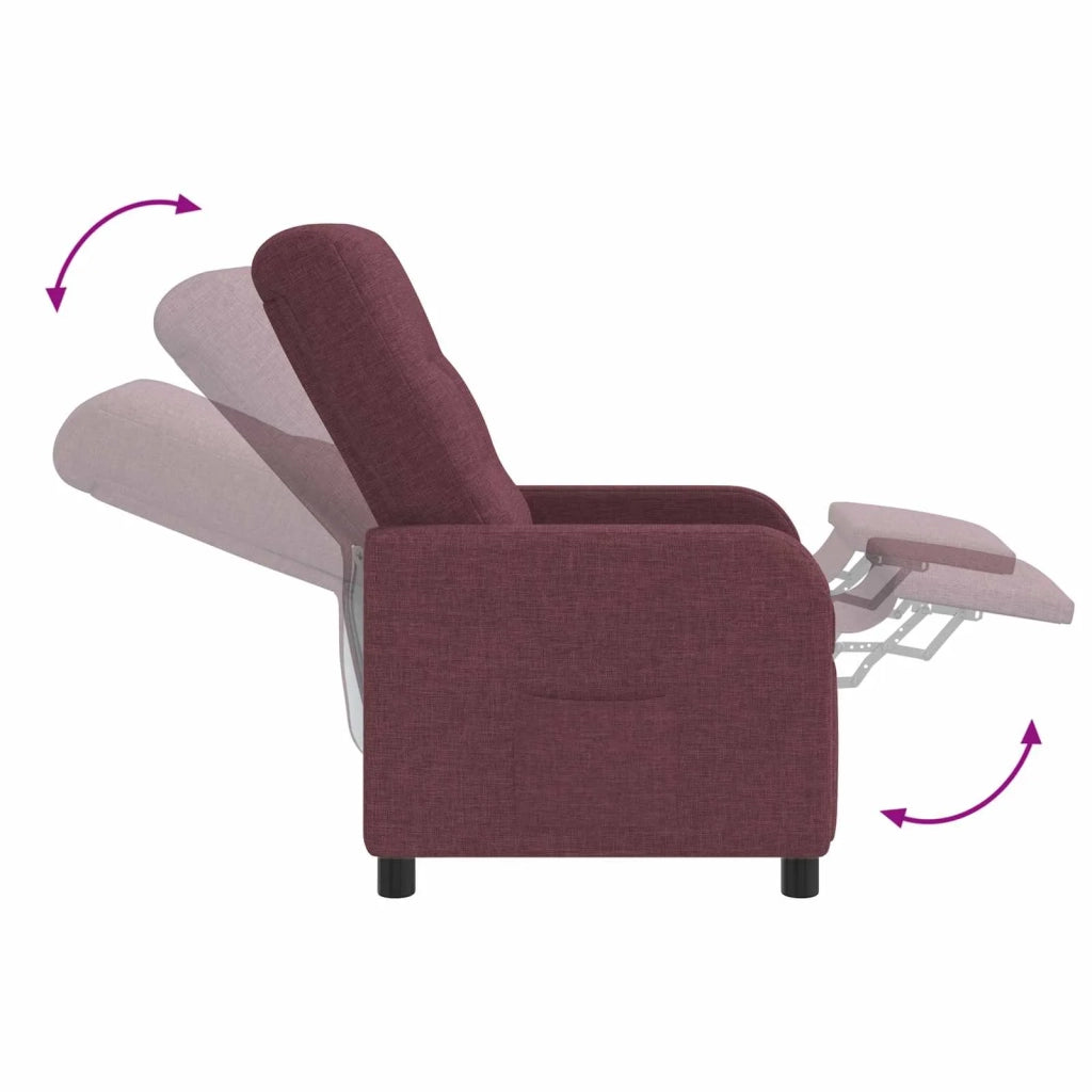 Divano Sedia-Poltrona Massaggiante Viola Tessuto 643078