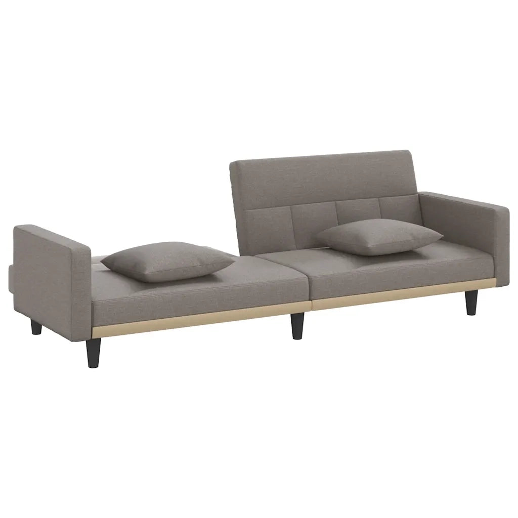 Divano letto | Sof¨¤ letto | Letto singolo con Cuscini Tortora in Tessuto