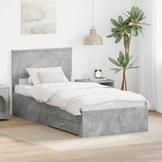 Struttura del letto Grigio Certo e Argento 75 x 190 cm