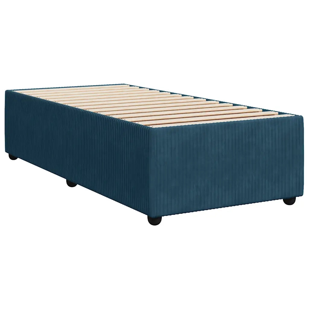 Giroletto a Molle con Materasso Blu Scuro 80x200 cm in Velluto 3292206