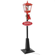 Lampione di Natale con Babbo Natale 180 cm LED 284339
