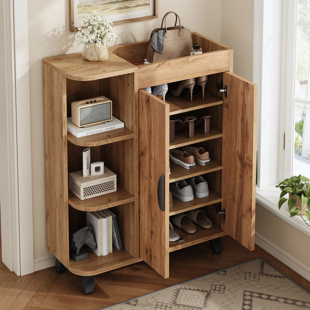 Scarpiera Slim con Ante e Ripiani ¨C MINIMAL ¨C Legno, Ingresso