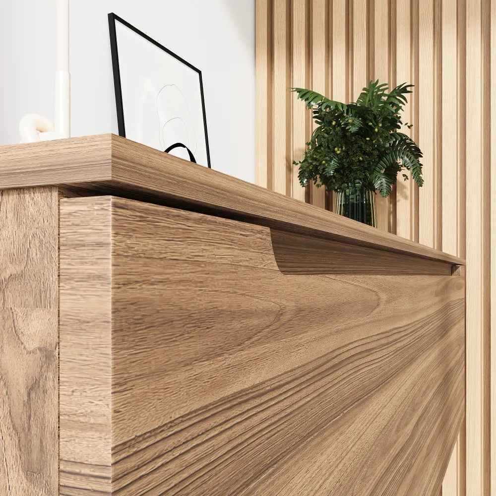 Cassettone scorrevole 120cm rovere scuro chiusura soft-close | Bako
