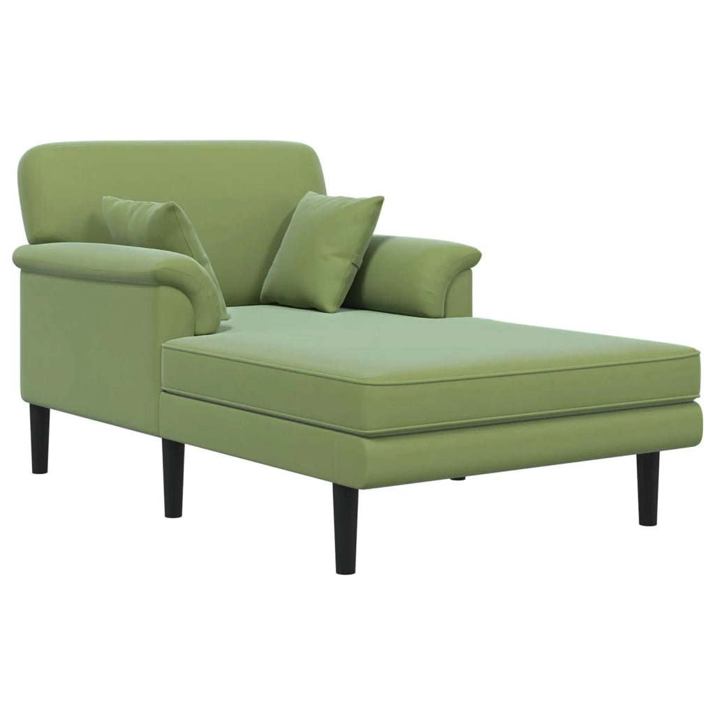 Chaise longue Verde chiaro Velluto 42048043