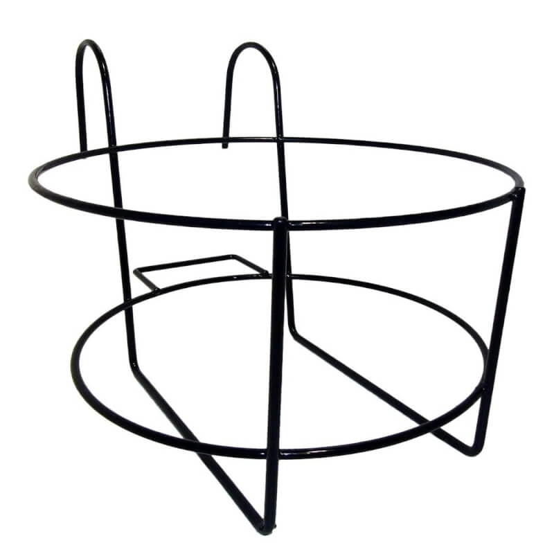 Fioriera balcone rotonda nera 25cm