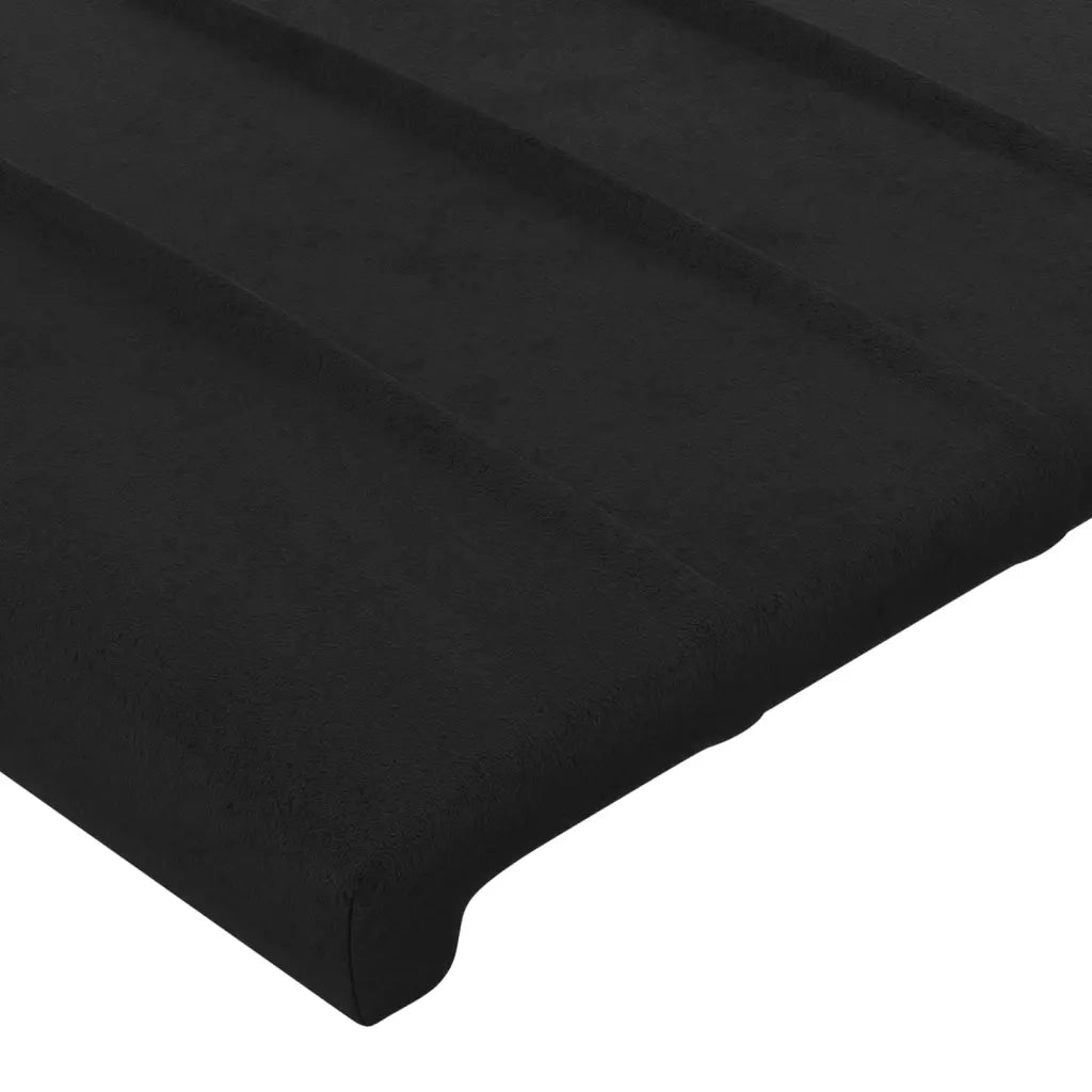 Letto matrimoniale | Letto per adulti | Giroletto senza Materasso Nero 140x200 cm in Velluto