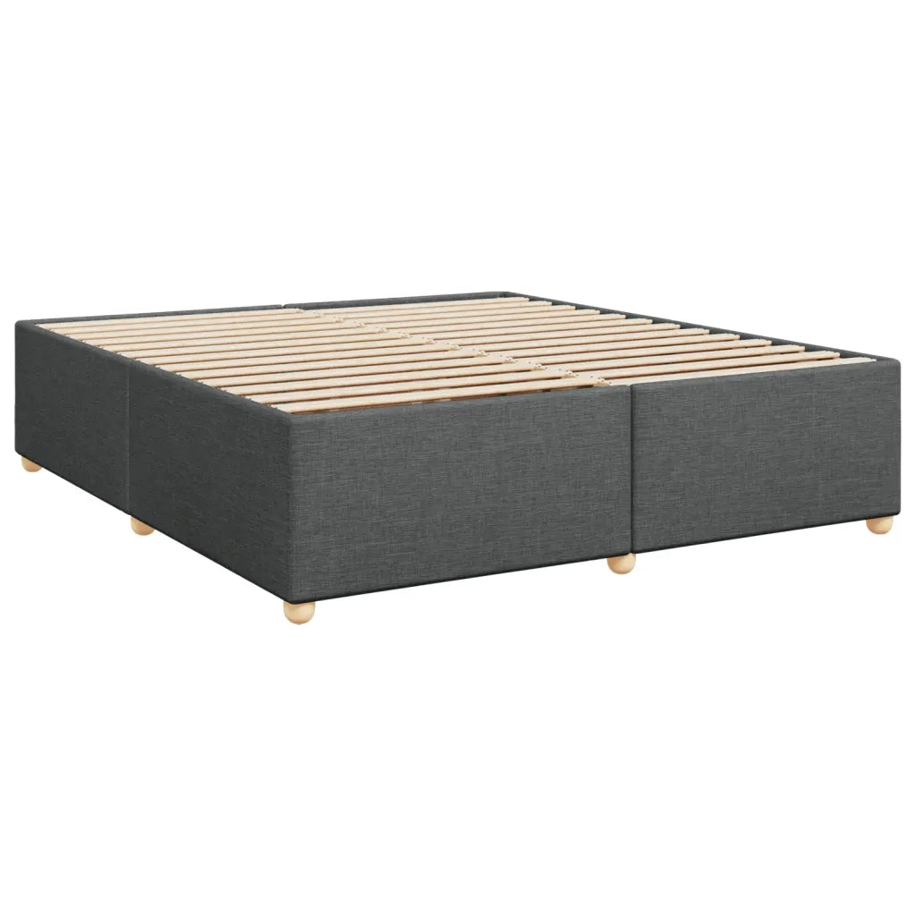 Giroletto a Molle con Materasso Grigio Scuro 180x200 cm Tessuto 3291360