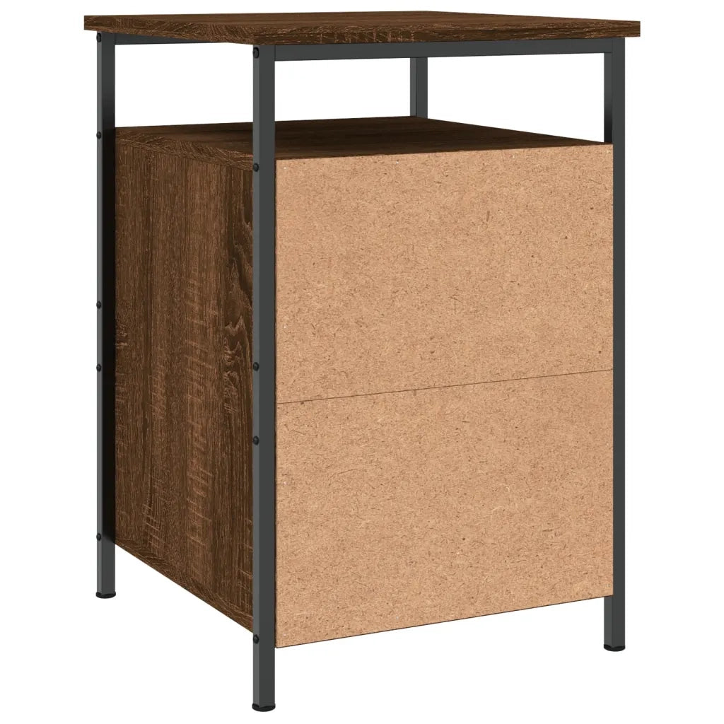 Comodini Rovere Marrone 2 pz-Set di 2 Tavolino da notte 40x42x60 cm Legno Multistrato 691261