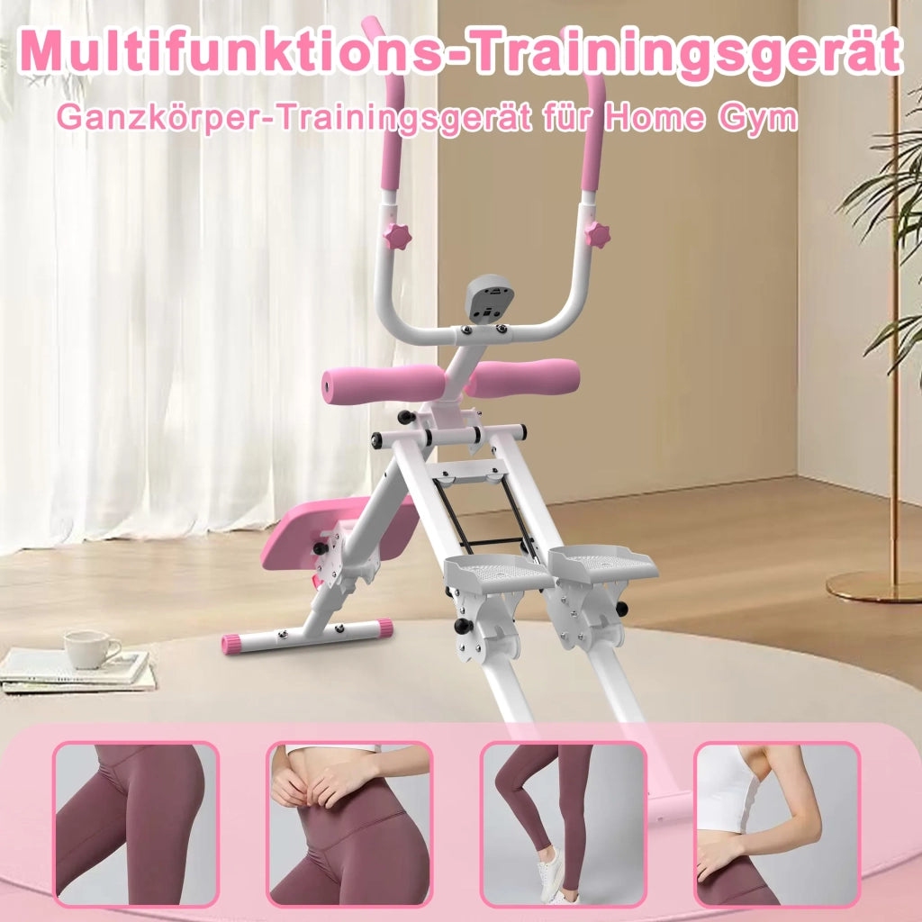 Stepper 2 in 1 e Attrezzi Addominali Pieghevole, Multifunzione per Allenamento Completo del Corpo, Home Gym