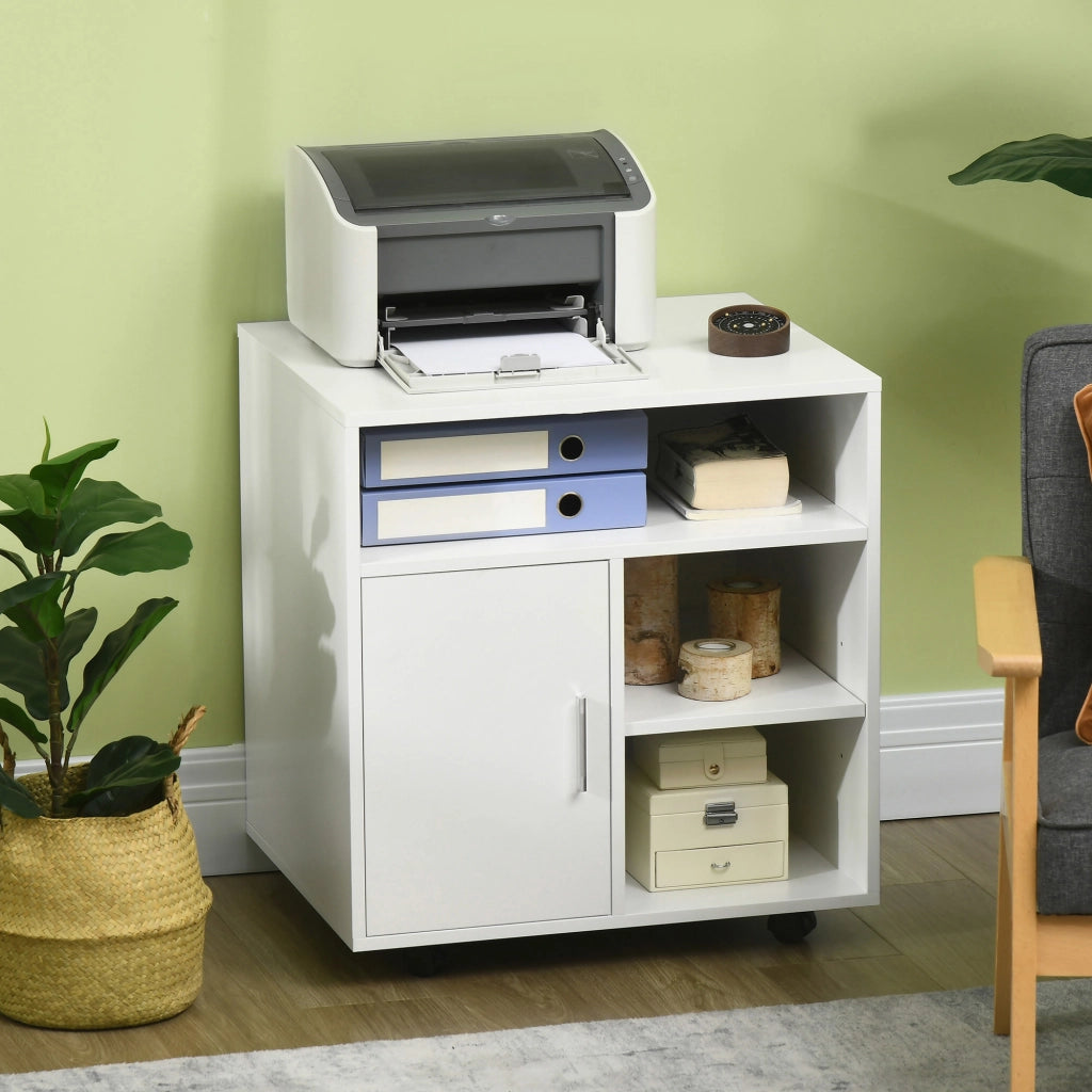 Armadio con Ruote ¨C Minimal ¨C Bianco 60x50x65,5 cm