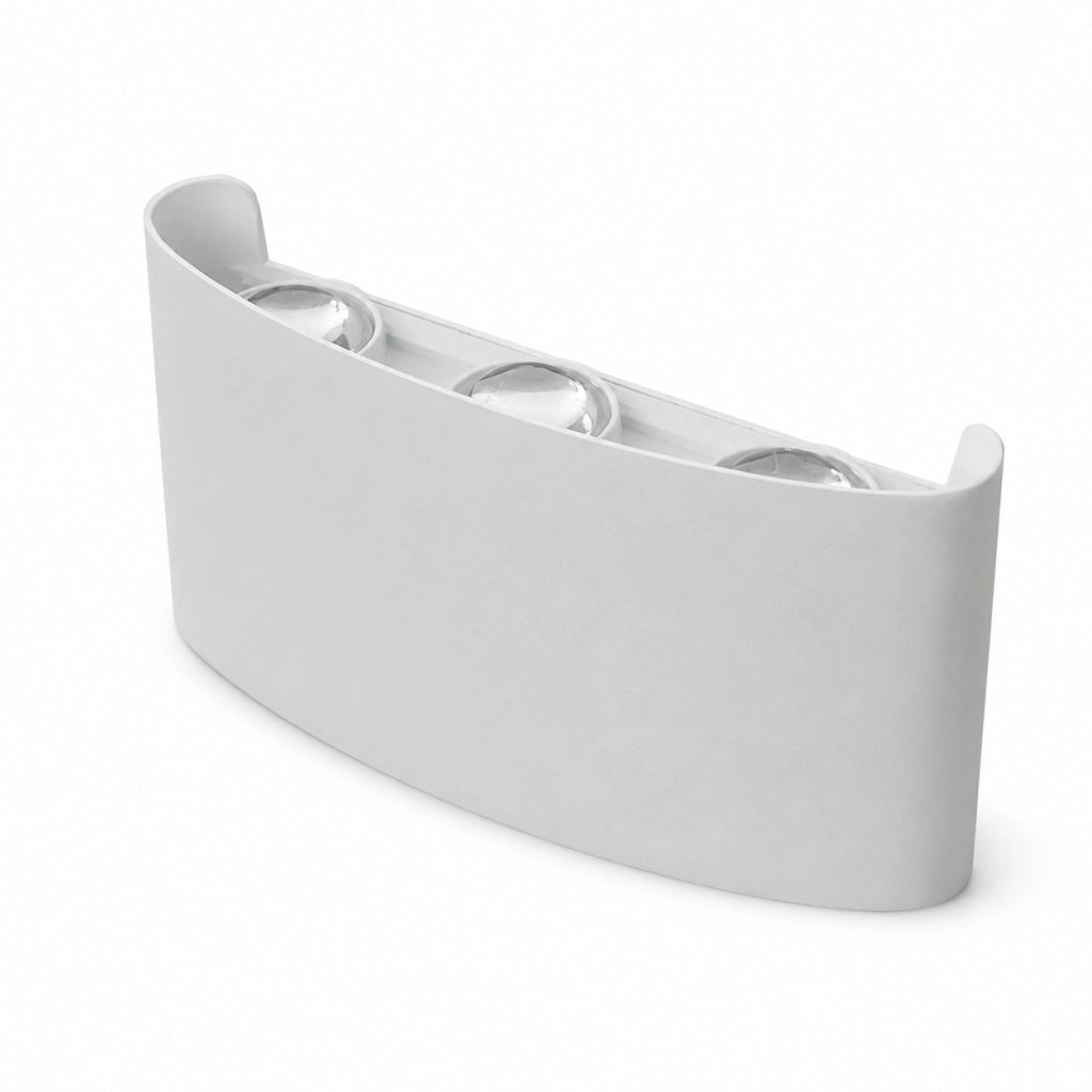 APPLIQUE LED 12W ESTERNO LAMPADA PARETE BIANCA IP65 3000K 4000K 6000K ET-31673