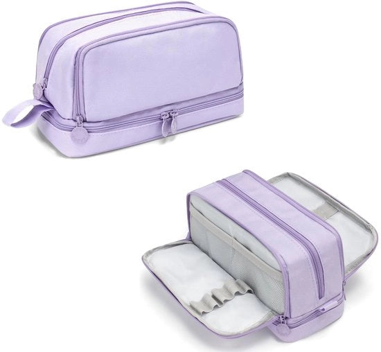 Etui grande 3+1 compartimenti, 4 compartimenti per scuola, etui per ragazze