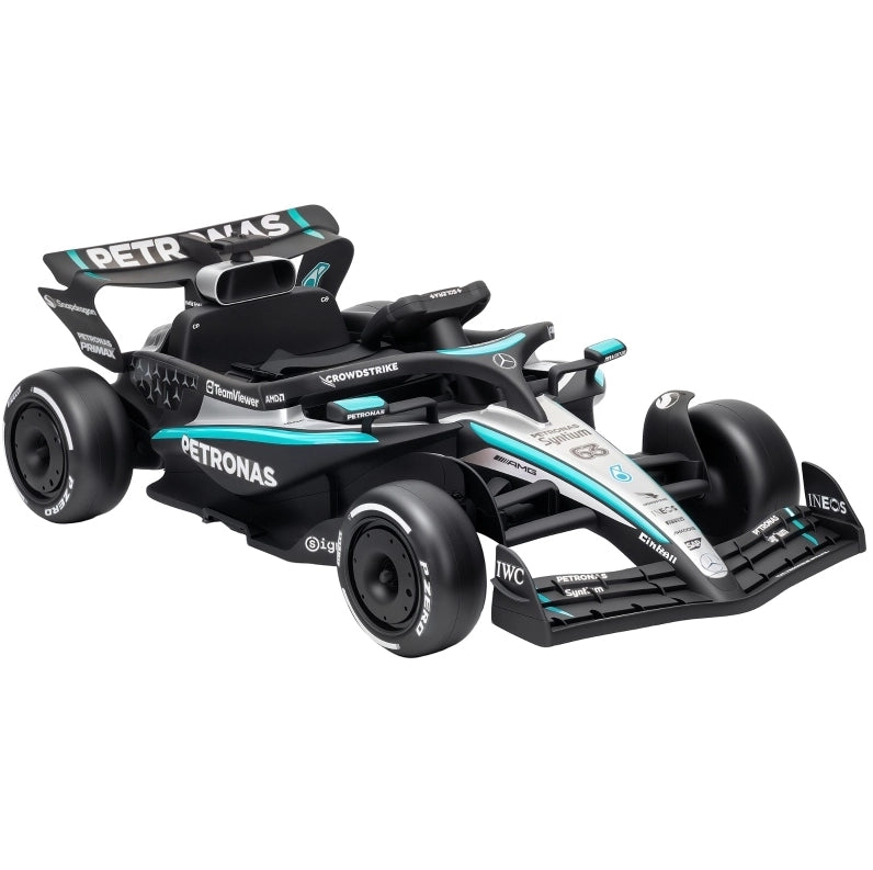 GO-KART Elettrico 12 V per Bambini Nero con 2 Motori e Telecomando