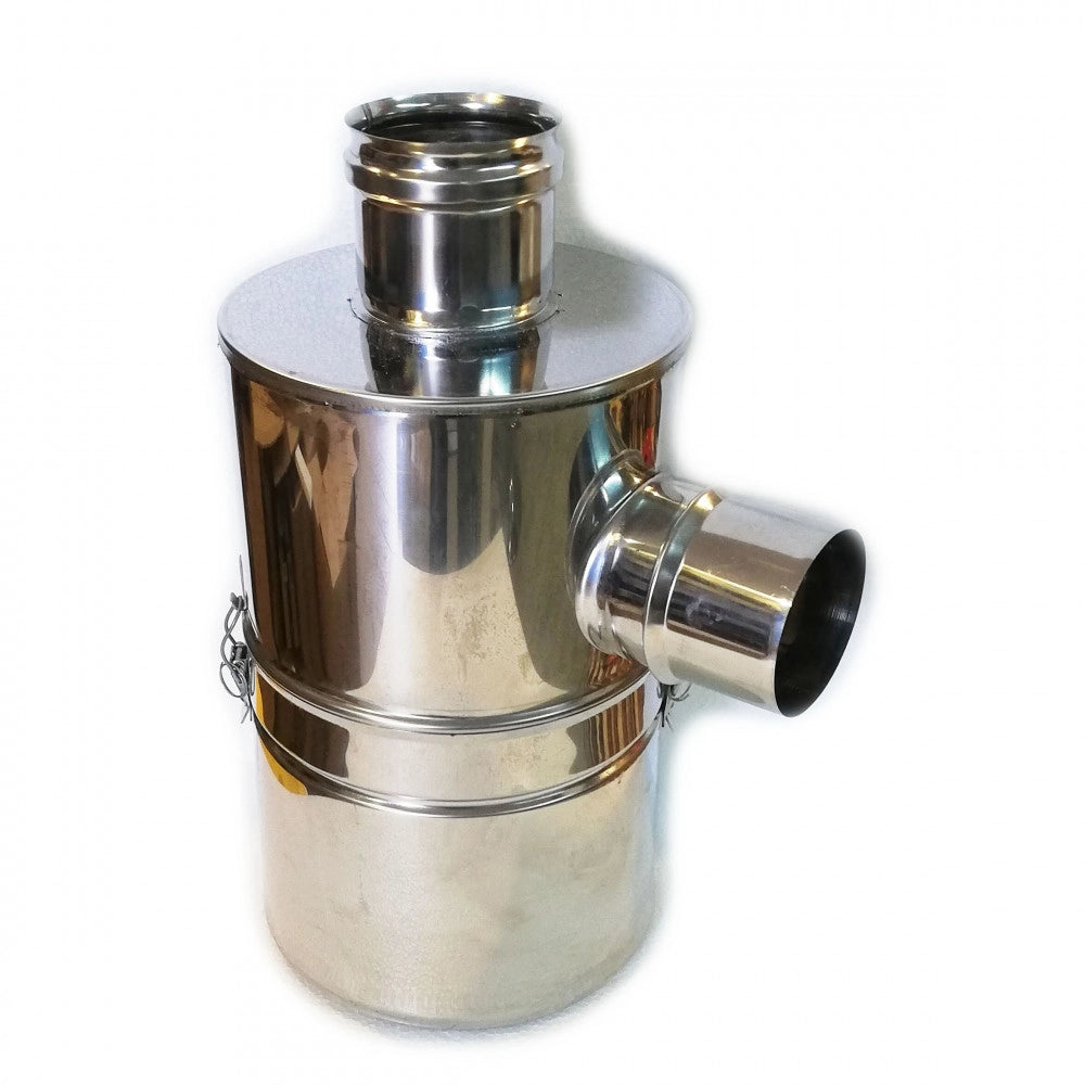 Abbattitore inox da 80mm per la fuliggine di stufe e caldaie a pellet