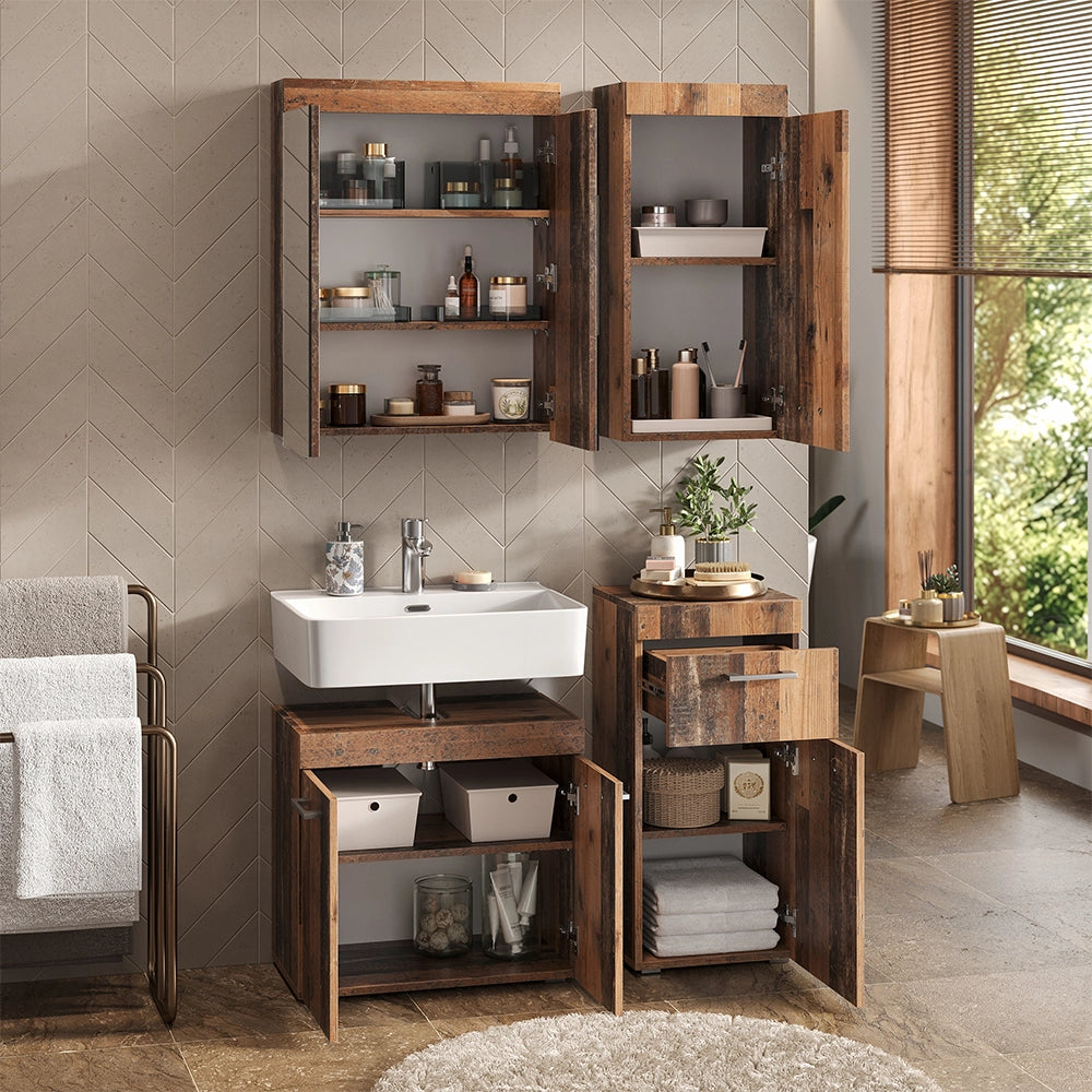 Vicco Set di mobili da bagno Oldstyle 4 parti
