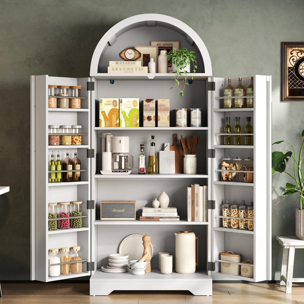 ARMADIO ad arco 70x40x165 cm MDF bianco