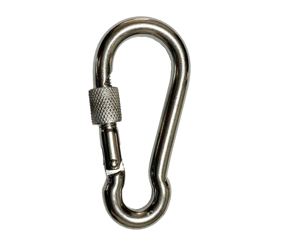 MOSCHETTONE CON GHIERA INOX 80 mm