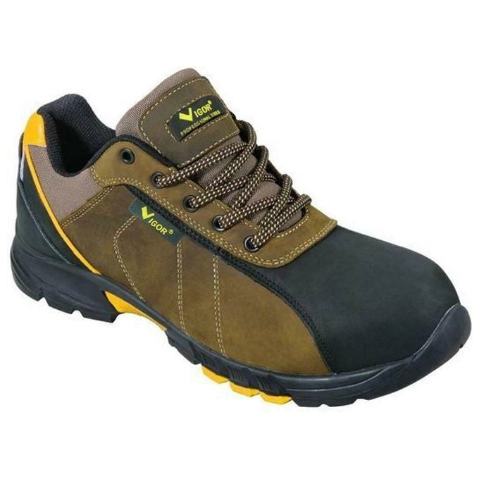 Vigor-blinky Paride Scarpe di Sicurezza S3 Pelle Pieno Fiore Punta Composita Suola Gomma Antiforo EVA Antistatica EN ISO 20345:2011