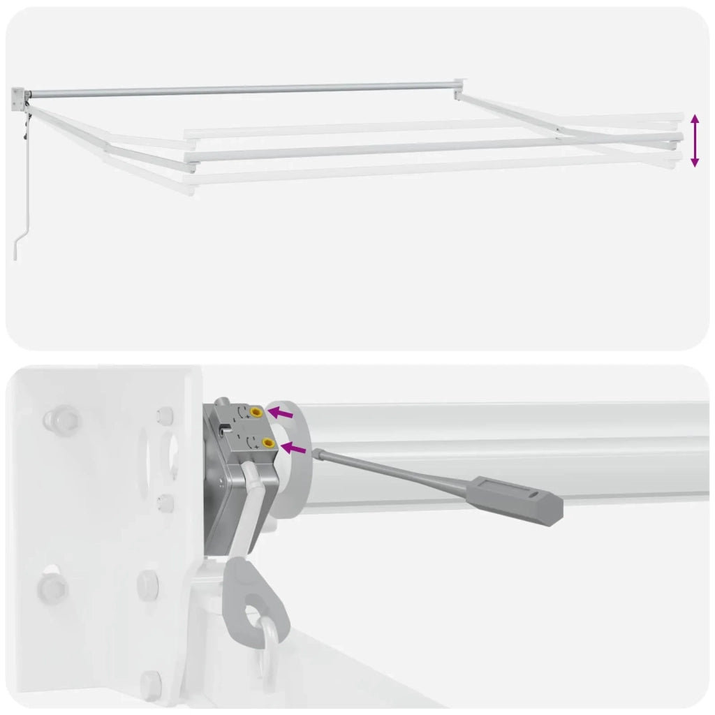 Tenda retrattile Sabbia 3,5 x 2,5 m Poliestere e Metallo 3425956