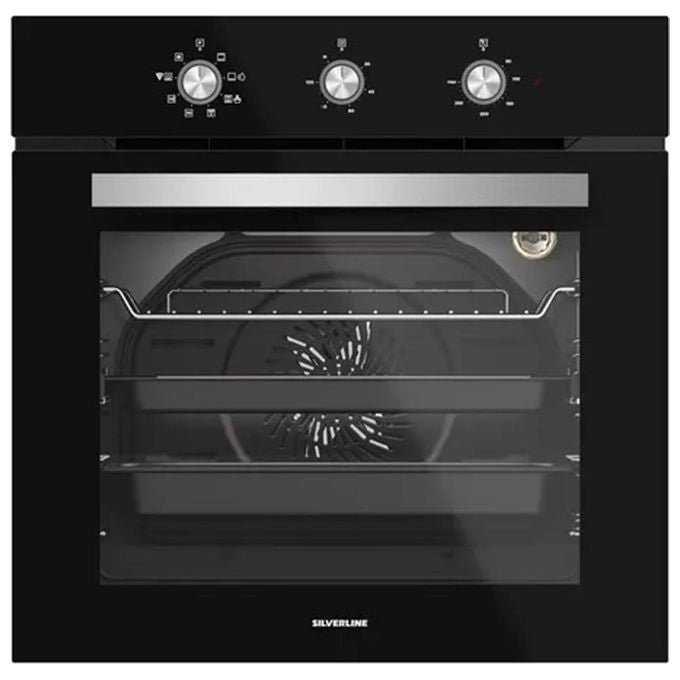 Silverline BO6503B03 Forno da incasso Elettrico 72 L Classe A 8 Funzioni Pulizia a Vapore (56x56x59 cm) colore Nero