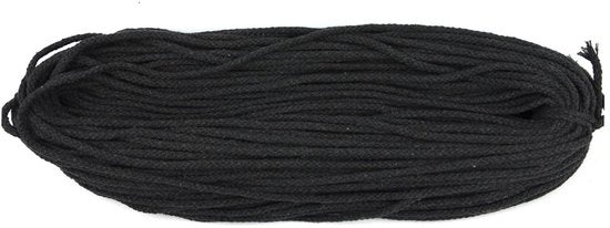 Tessuto di cotone 60 m - Corda di cotone - Gonna macramé - Corda intrecciata - Attività di fai da te per ricamo - 7 mm di diametro