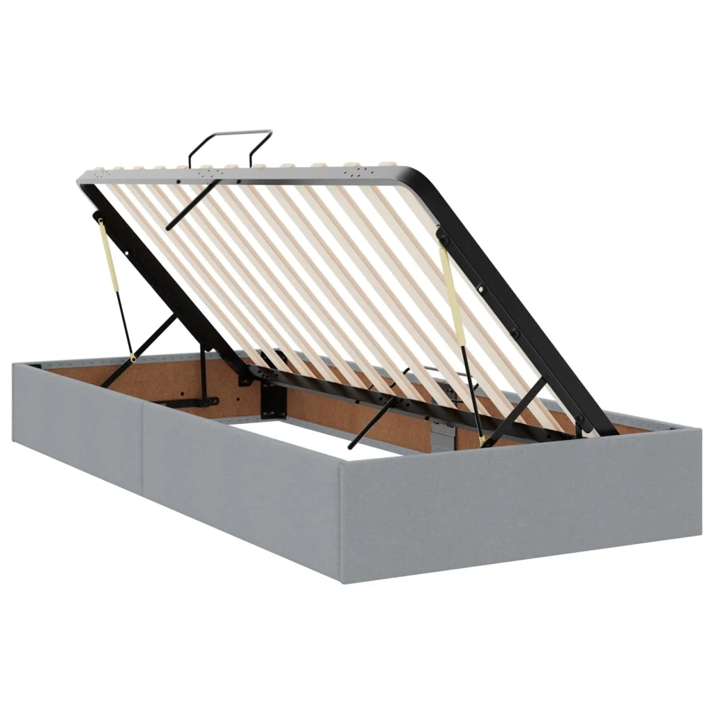 Letto con contenitore LED e materasso Grigio Chiaro 3460230