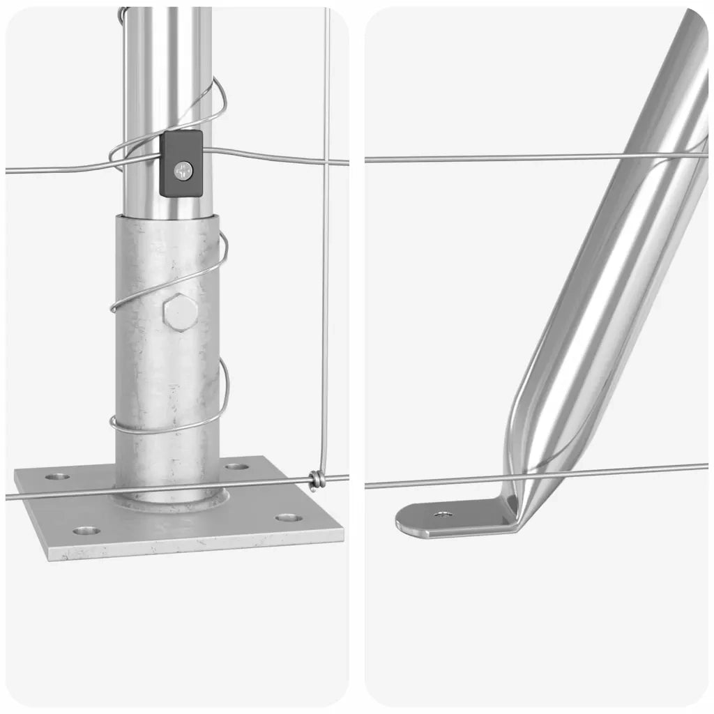 Palo della recinzione Zincato 25 x 1,5 m Acciaio 3351518