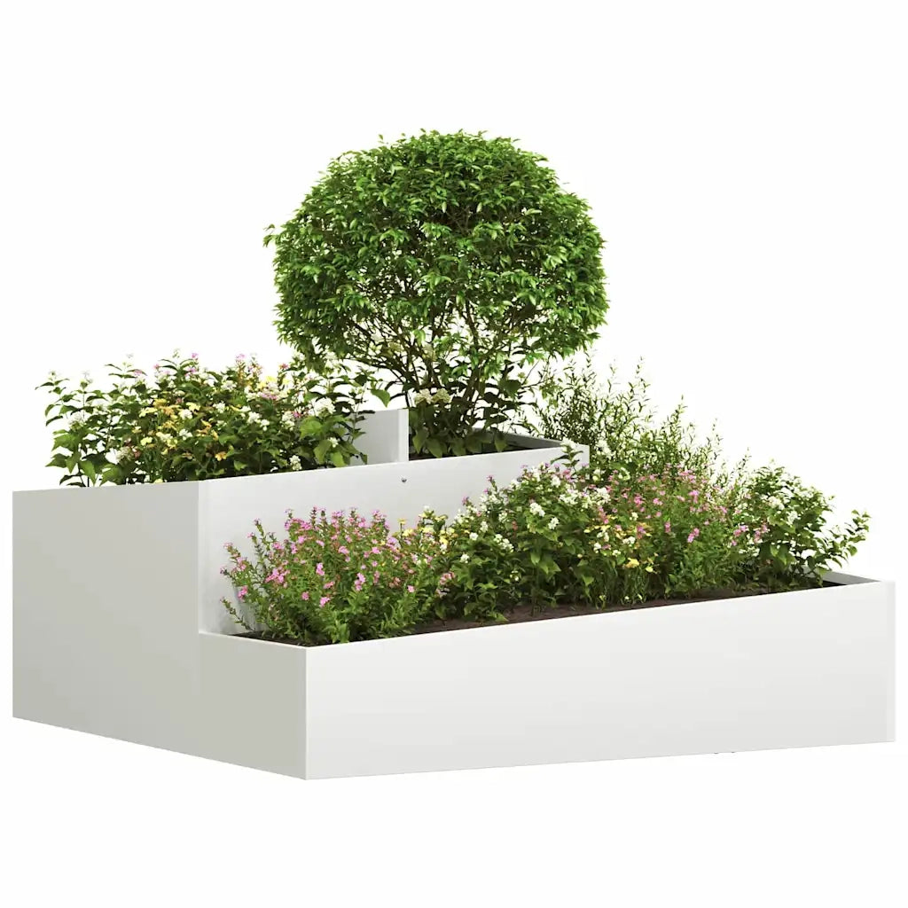 Vaso da giardino Bianco 100 x 100 x 50 cm