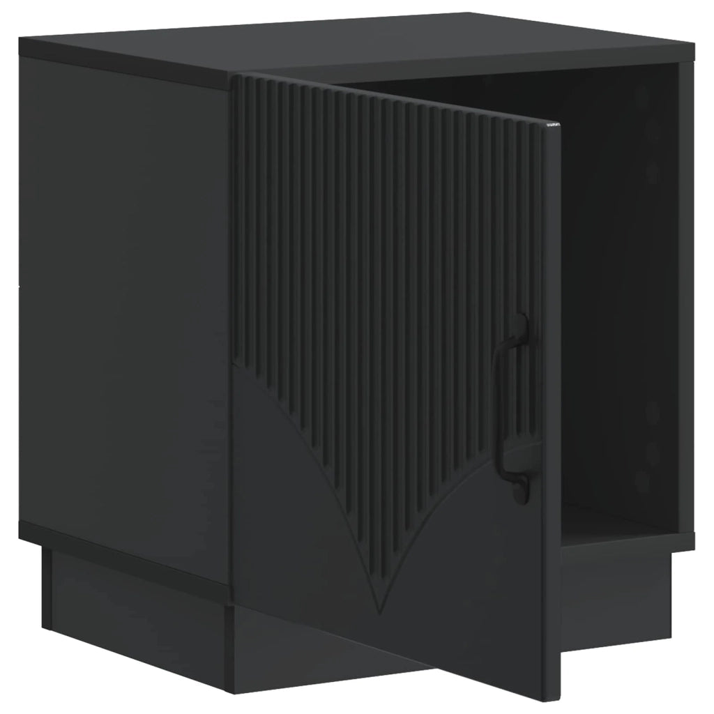 Comodino 2 pz Nero 43 x 34,5 x 47 cm Legno ingegnerizzato 895258