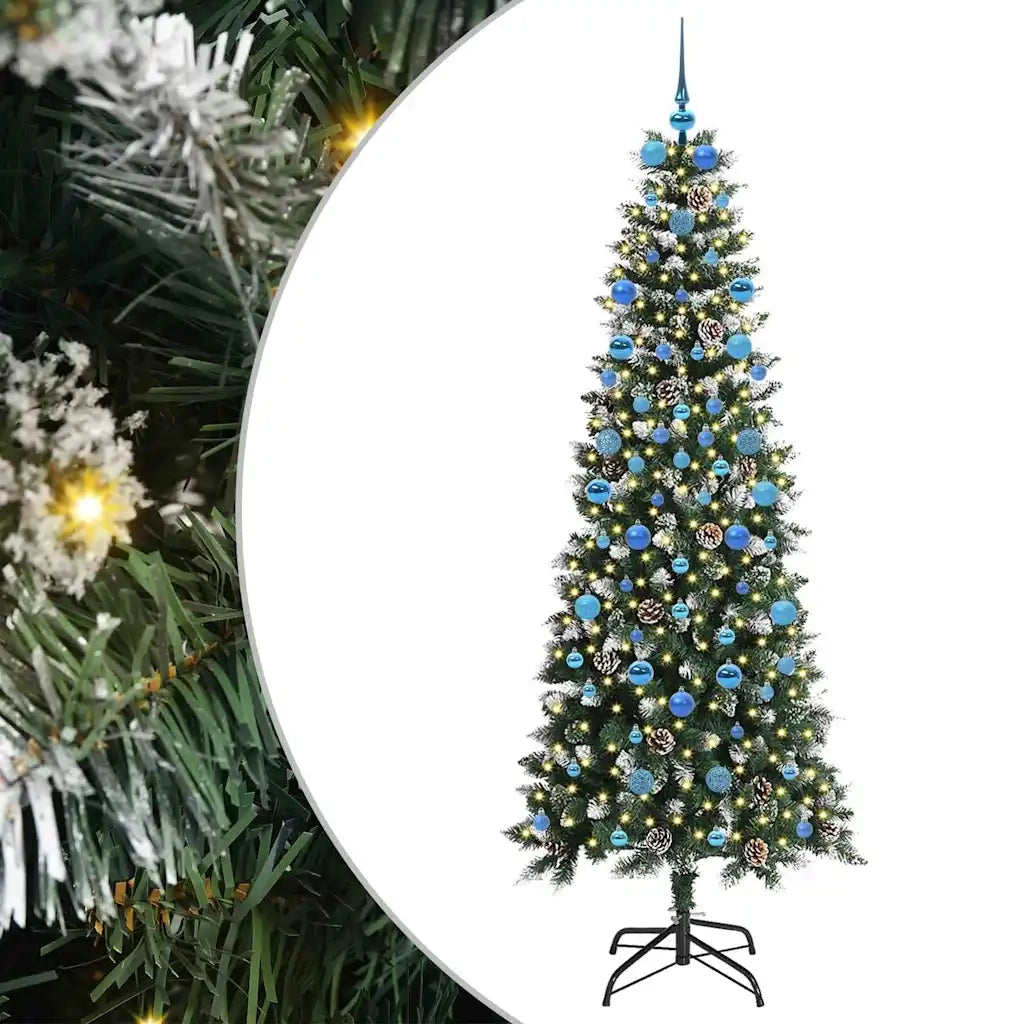 Albero di Natale artificiale con 300 LED Verde 210 cm 3395839