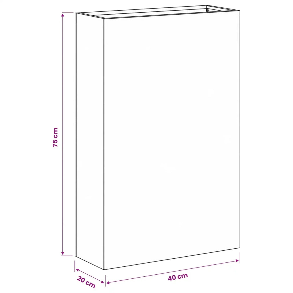 Vaso da giardino Bianco 40 x 20 x 75 cm 8005430