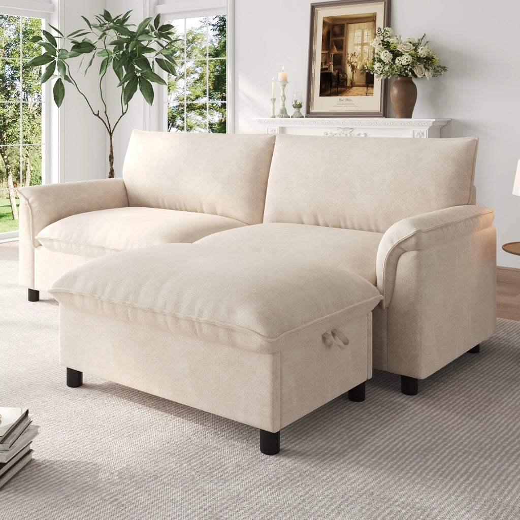Divano Modulare con Contenitore; Beige