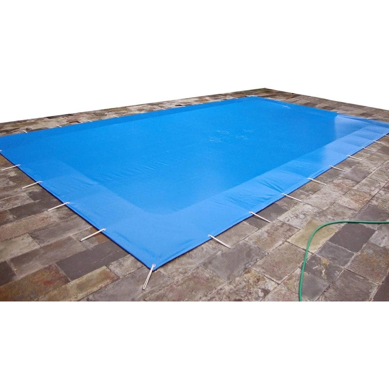 Telo Copertura Piscina 4x2,5m in PVC 600 gr/mq Verde - Protezione Invernale Antifoglie, Occhielli 25cm Sicurezza Bambini & Antiraggi UV