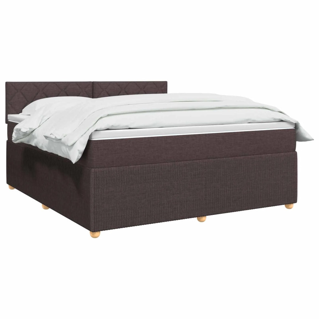 Letto box spring con materasso Marrone Scuro 160 x 200 cm 3451513