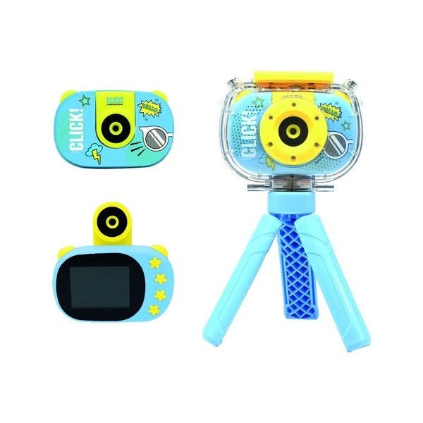 Fotocamera compatta ods 35922 radiocom click! 3 blue e yellow
