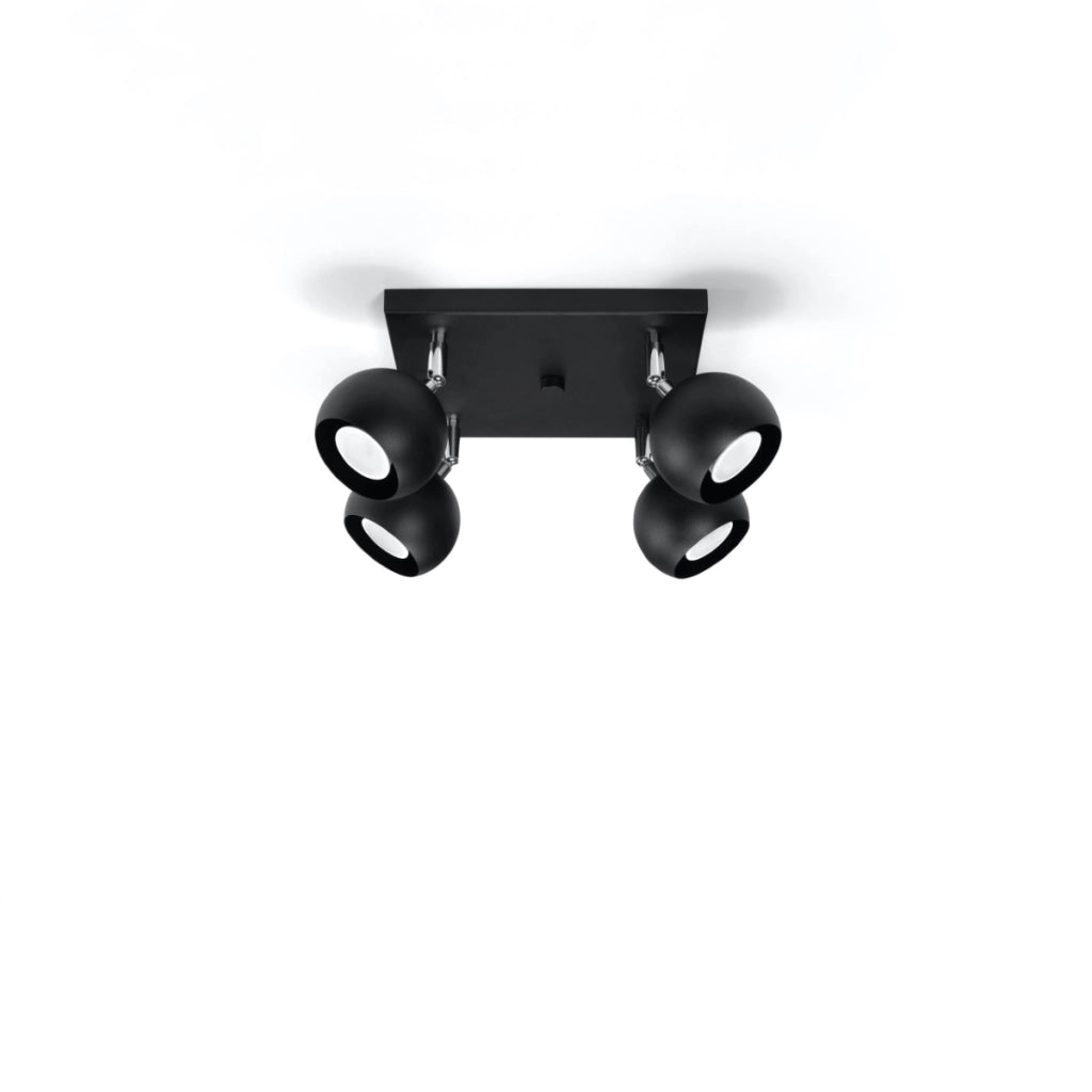 Lampada da soffitto OCULARE 4 nero