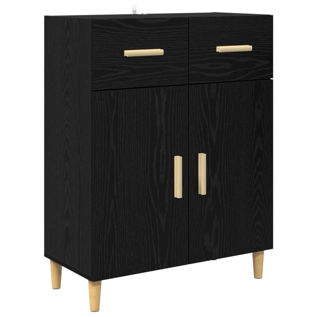 Credenza Rovere nero 34 x 69.5 x 89 cm Legno multistrato 880672