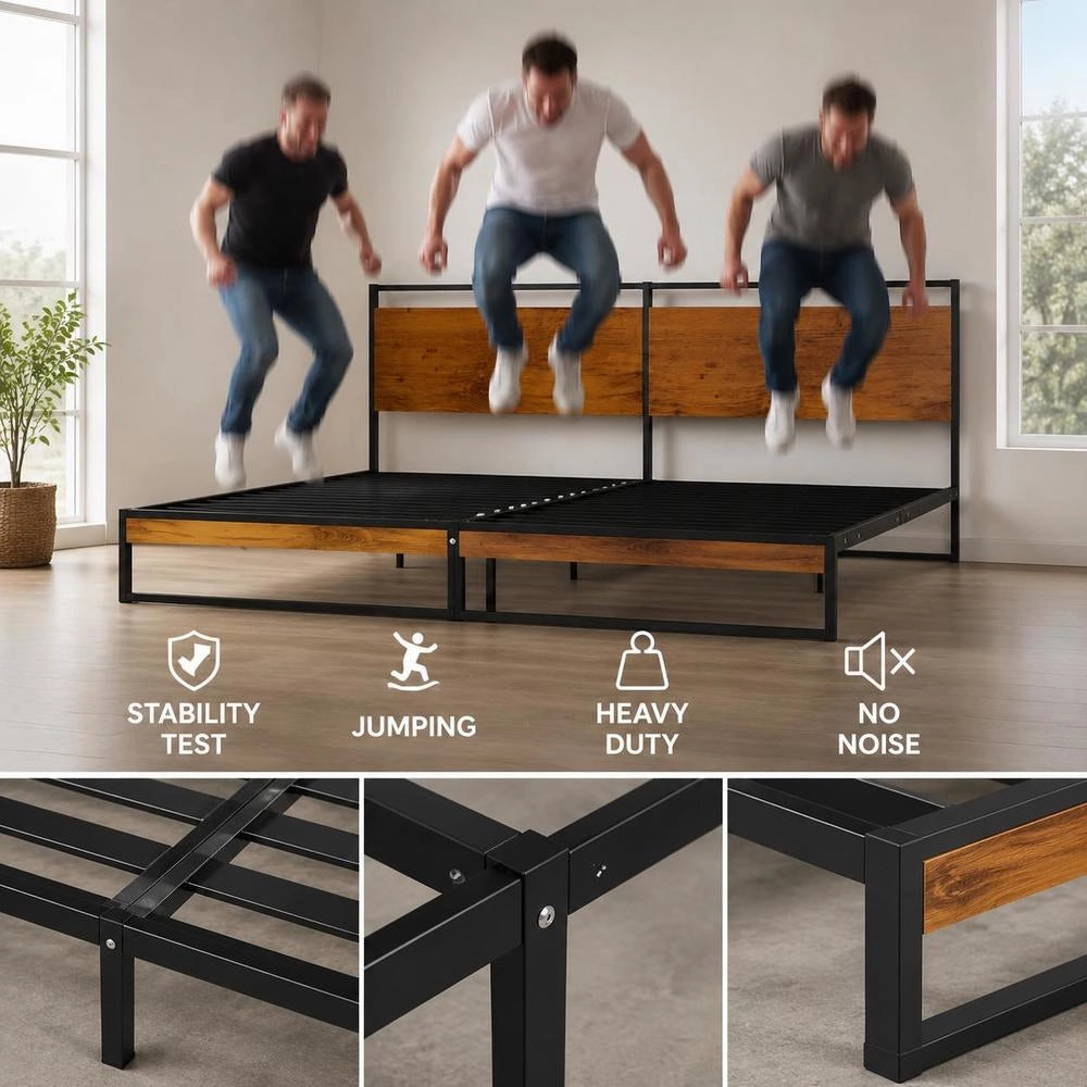 Metal Bed Frame 140x200 Cm