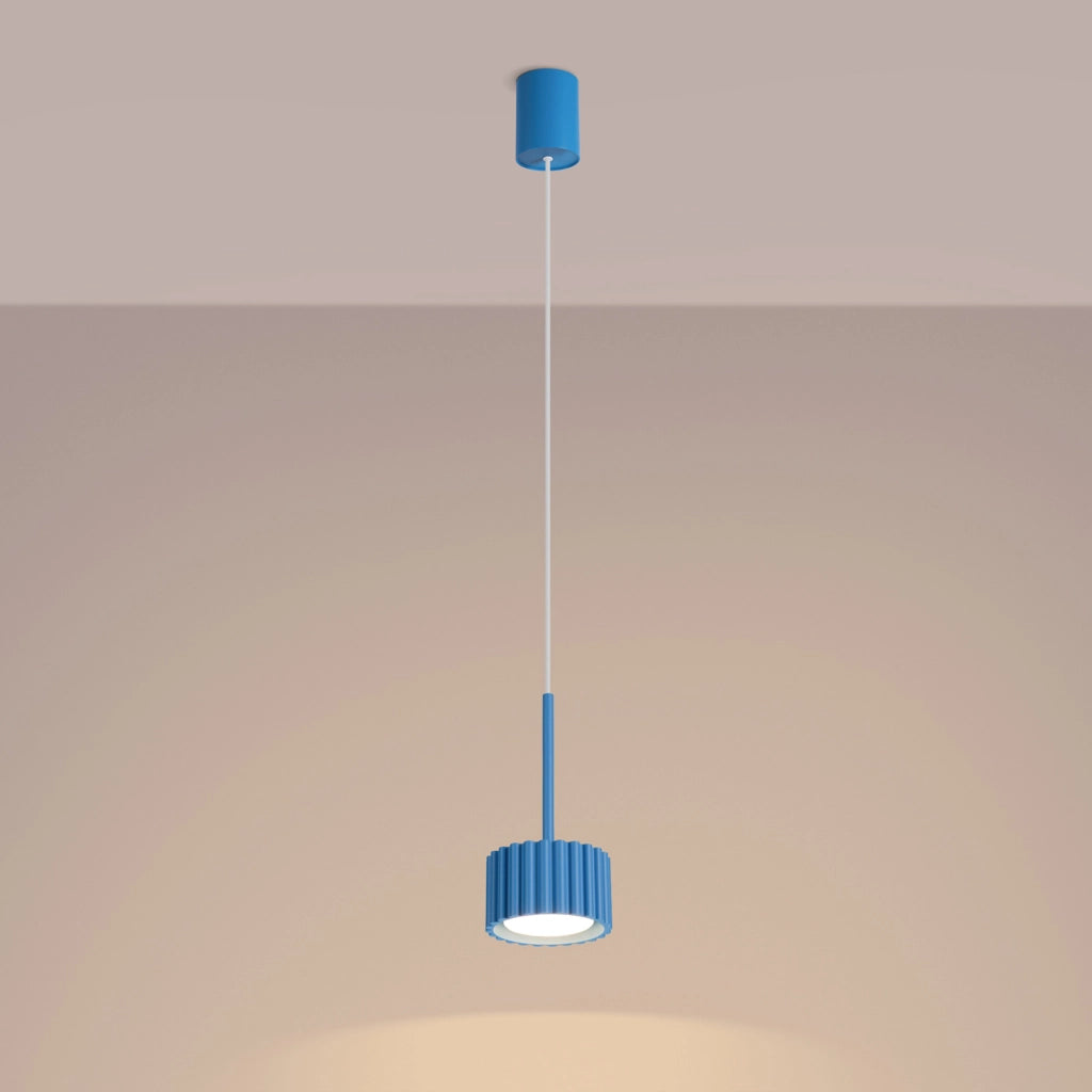 Lampada a sospensione AURA 1 azzurro Gx53