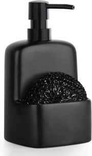 Dispensatore di sapone ceramico nero - Dispensatore elegante per detersivo - 600 ml