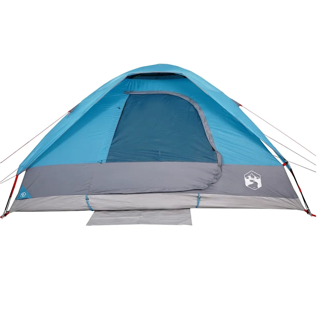 Tenda da Campeggio a Cupola per 4 Persone-Tenda per Escursionismo Blu Impermeabile 200543