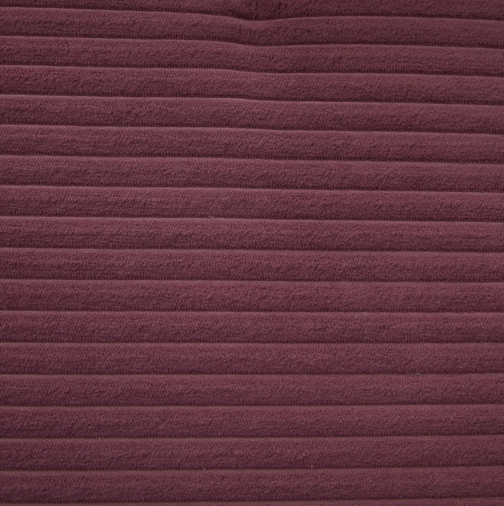 Divano modulare ULEVR 162x78x66 cm con 2 cuscini e tasche laterali, in velluto a coste rosso vino
