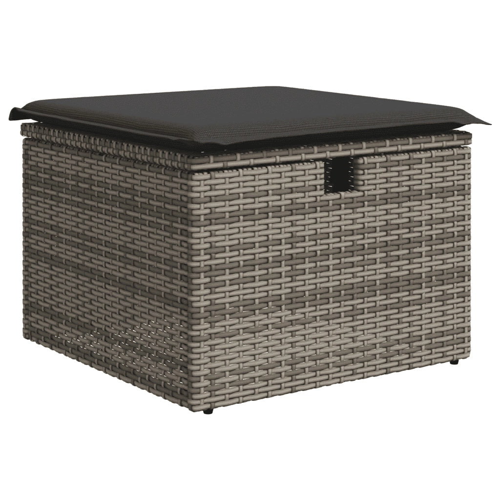 Set Divano da Giardino 8 pz con Cuscini Grigio in Polyrattan 3264847