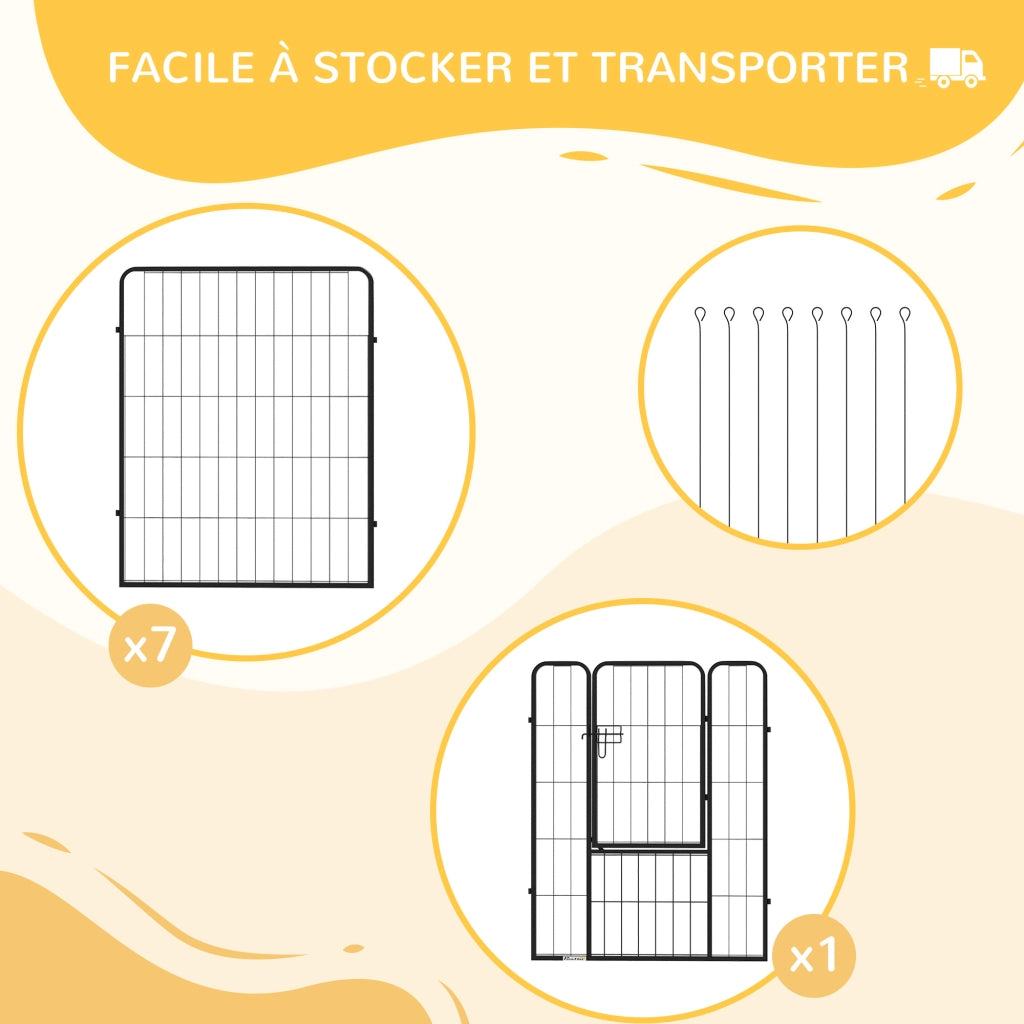 Recinto per animali modulabile ¨C Minimal ¨C 80x100 cm nero